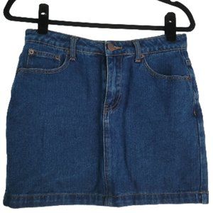 Forever 21 Blue Denim Jean Mini Skirt Above Knee M